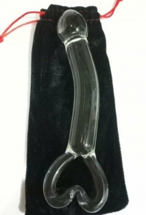 CENSAN Kalp Detayl� Cam Dildo